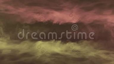 自然彩色对称烟云湍流抽象动画新品质彩色酷酷艺术